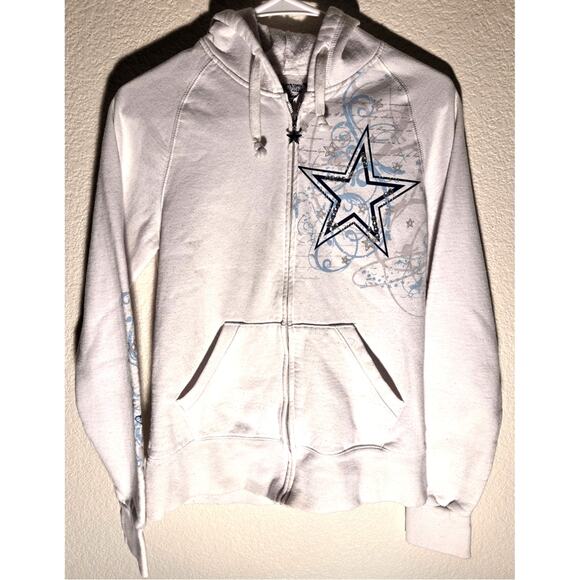 Dallas Cowboys Herstyle Baddazled White Hoodie - Large - Picture 2 of 7